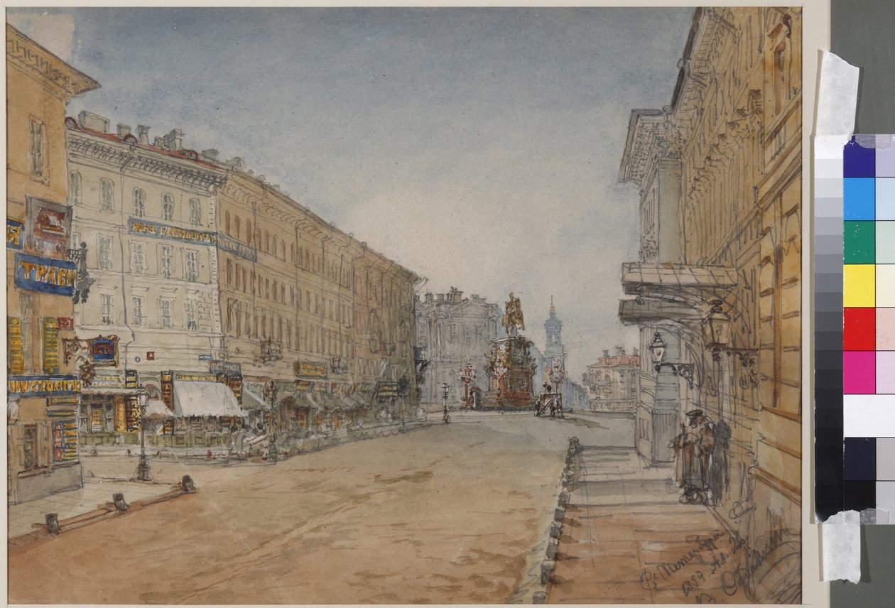 Voznesensky Prospekt en San Petersburgo de Vasili Semenovich Sadovnikov