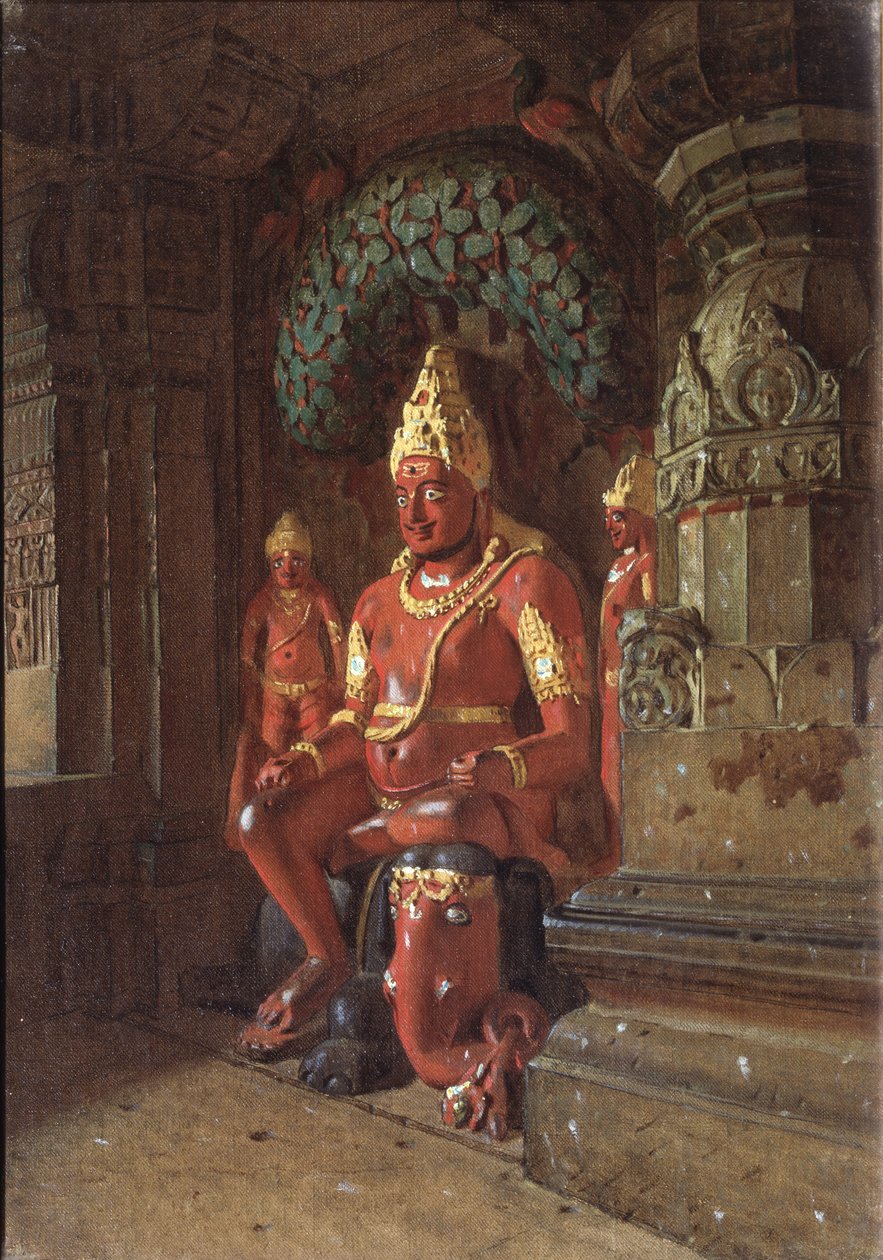 Estatua de Vishnu en el templo de Indra de Vasili Vasilievich Vereshchagin
