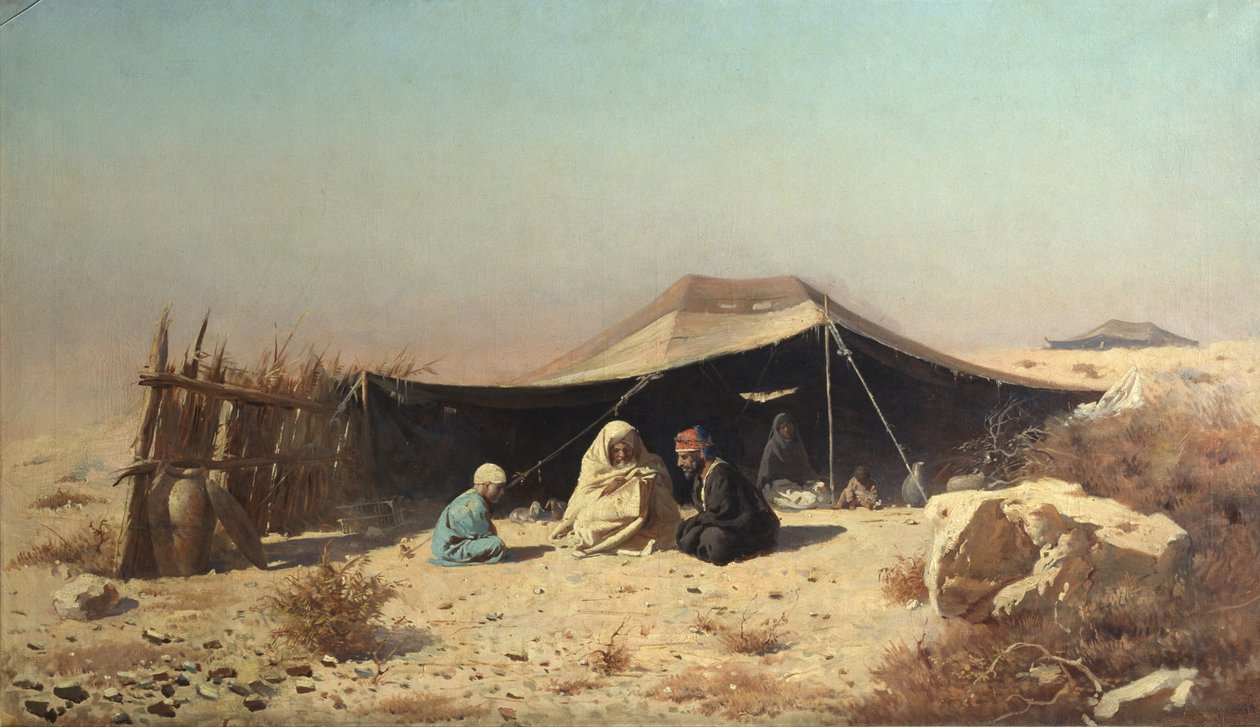 Árabes en el desierto. Estudio del Corán de Vasili Vasilievich Vereshchagin