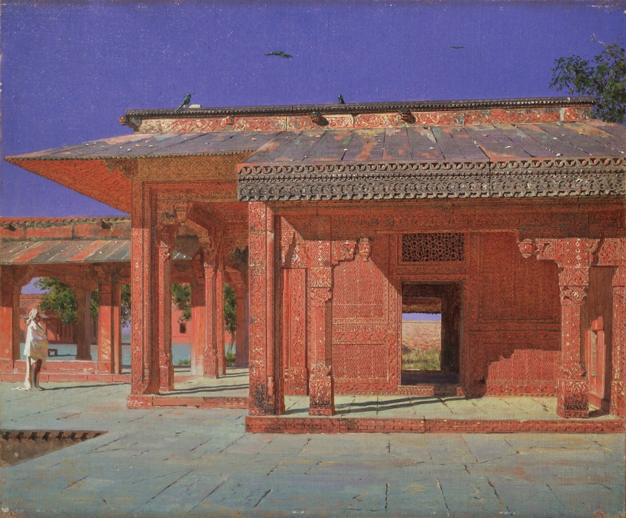 Patio del Harén en el Palacio Imperial de Fatehpur Sikri, 1874-1876 de Vasili Vasilievich Vereshchagin