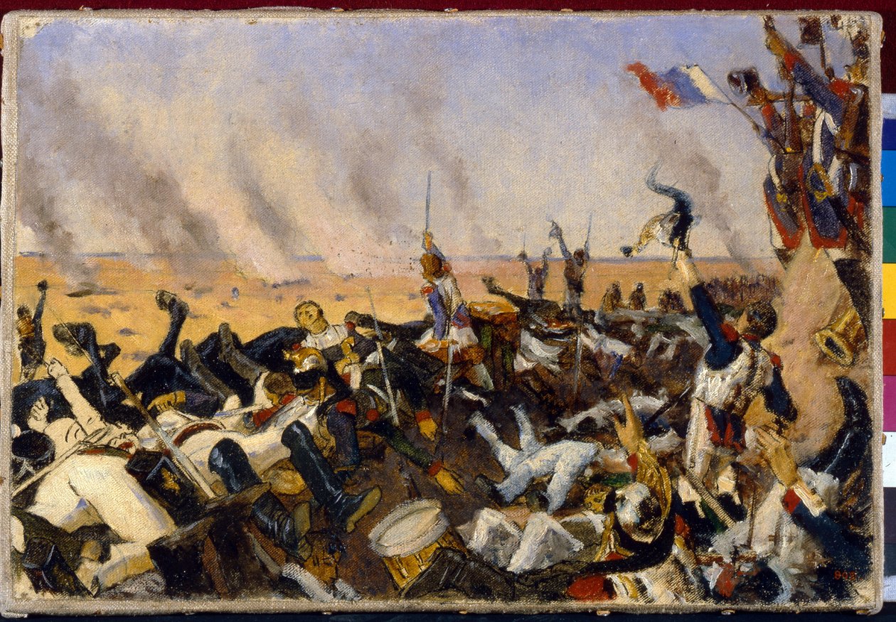 El final de la batalla de Borodino el 26 de agosto de 1812 (El final de la batalla de Borodino el 26 de agosto). de Vasili Vasilievich Vereshchagin