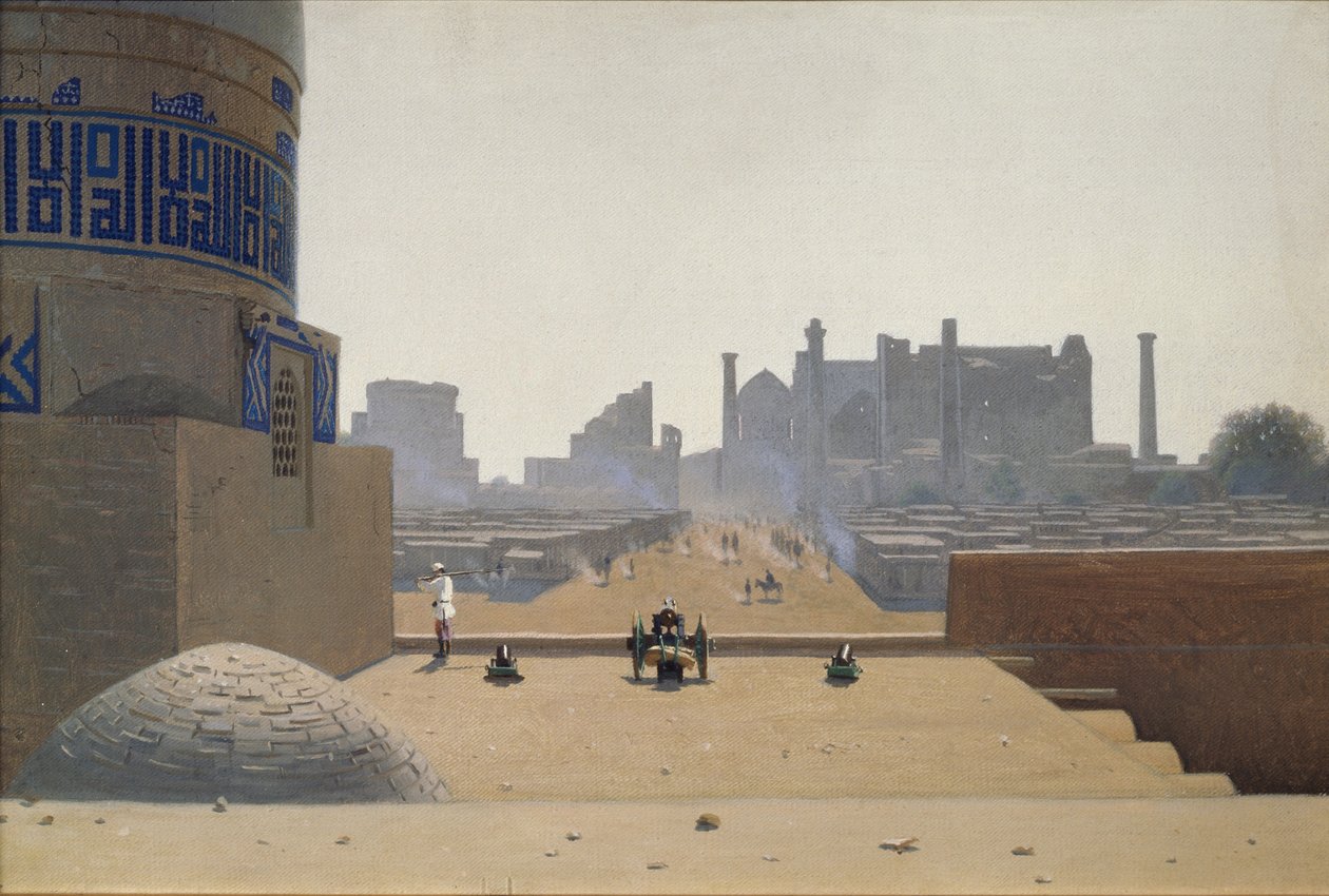 Calle principal en Samarcanda temprano en la mañana, 1869-1870 de Vasili Vasilievich Vereshchagin