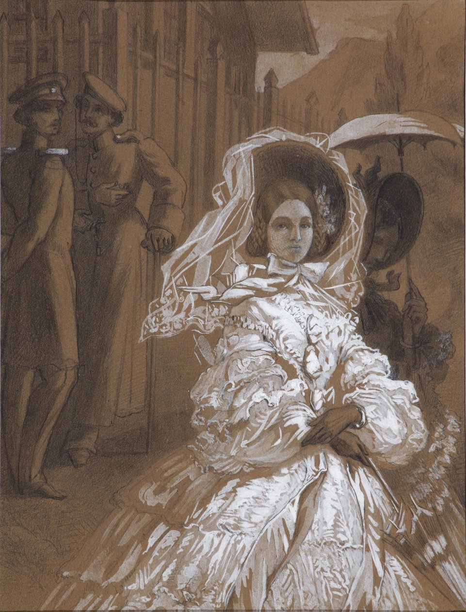 Princesa María. Ilustración de la novela Un héroe de nuestro tiempo de Mijaíl Lermontov, 1862 de Vasili Vasilievich Vereshchagin