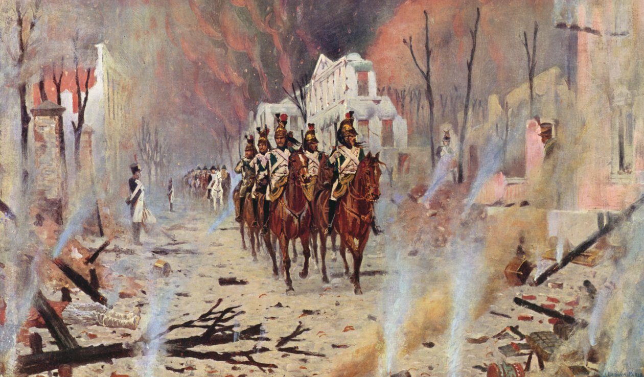 Regreso al Palacio de Pedro (litografía en color) de Vasili Vasilievich Vereshchagin