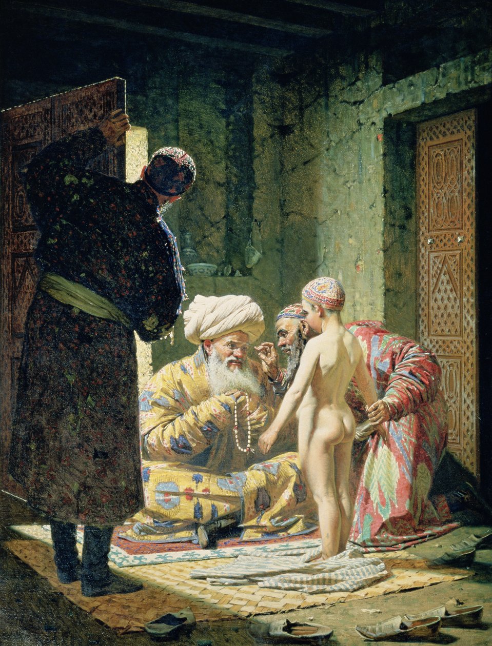 Venta de un niño esclavo de Vasili Vasilievich Vereshchagin