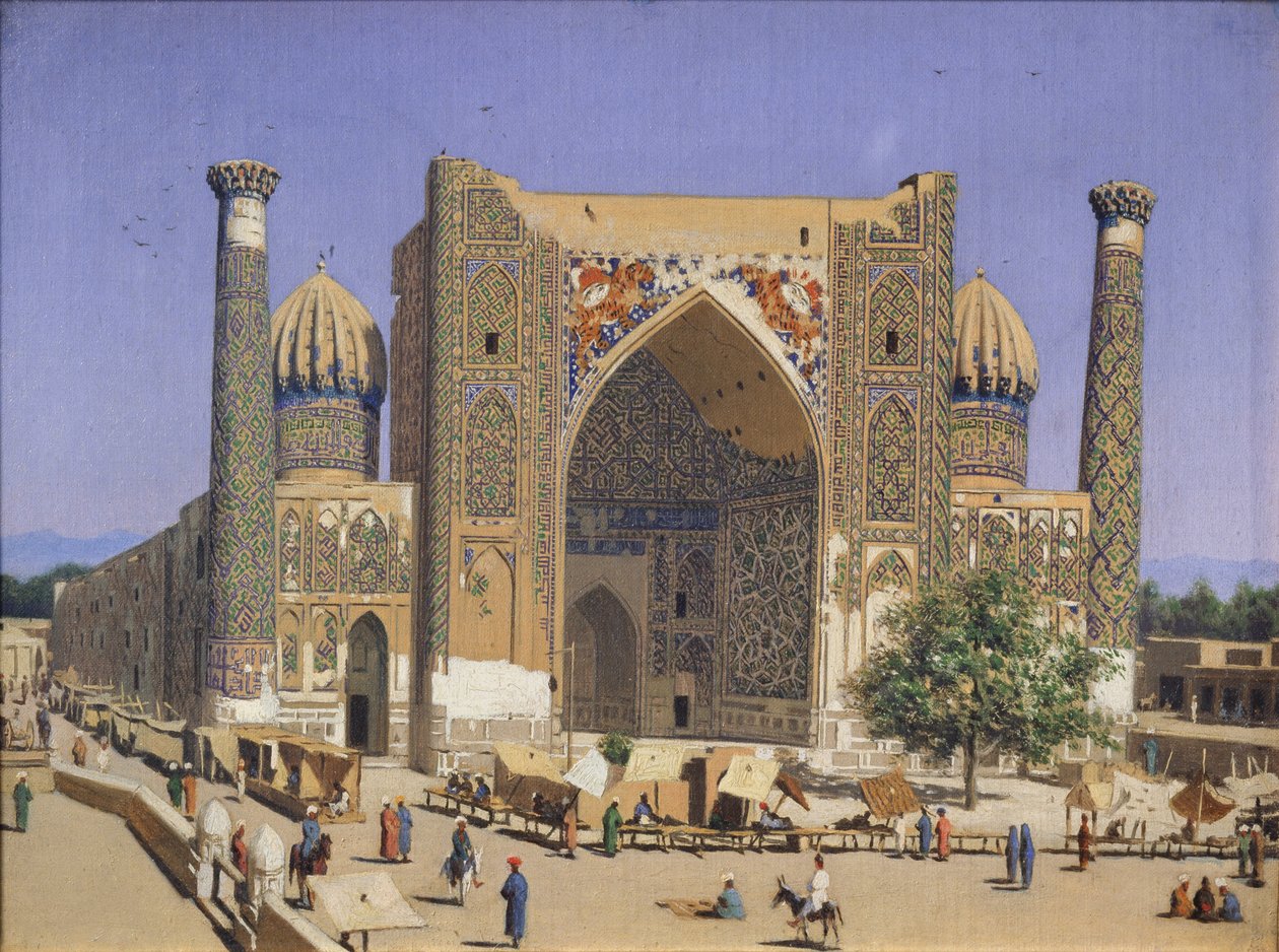 La madraza Sherdar en la Plaza Registán en Samarcanda, 1869-1870 de Vasili Vasilievich Vereshchagin