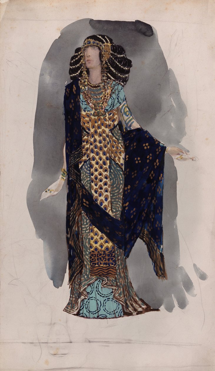 Diseño de vestuario de la serie Bailarinas orientales, 1900s de Vasili Vasilyevich Vladimirov