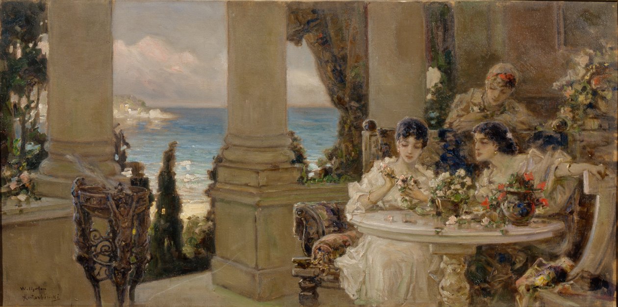 En la terraza de Vasilii Kotarbinsky