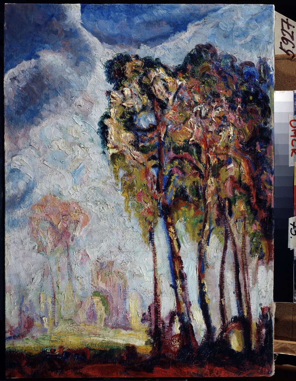 "Paysage aux arbres" Peinture de Vasily Ivanovich Denisov (1862-1921) 1914 Regional M. Vrubel Art Museum, Omsk de Vasily Ivanovich Denisov