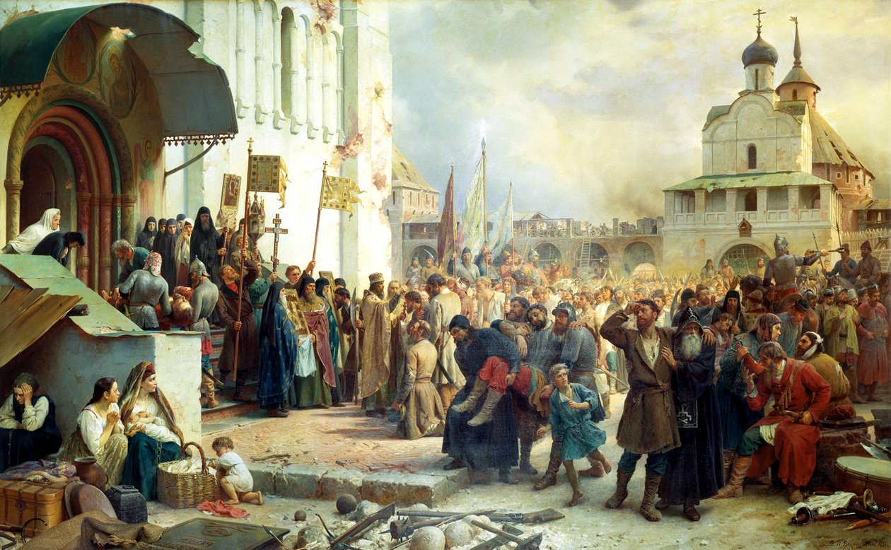 El asedio de la Trinidad Sergius Lavra en Sergiev Posad, 1891 de Vasily Vereshchagin