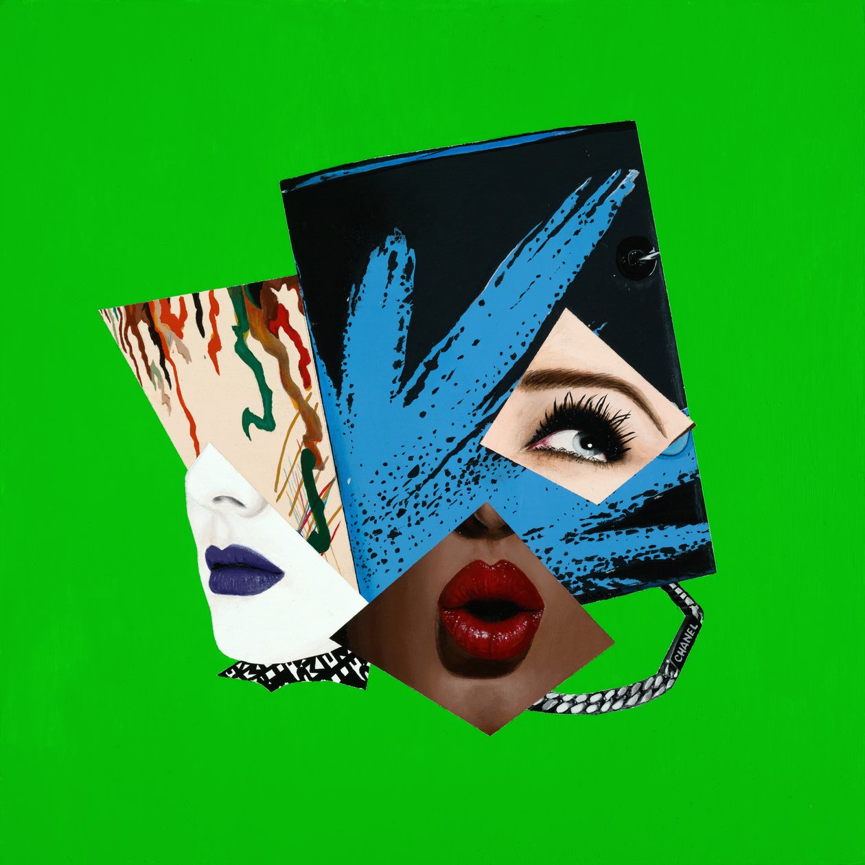 Thrill$ of Entitlement, 2016 (acrílico sobre panel de madera) de Vaskeen Vaskeen