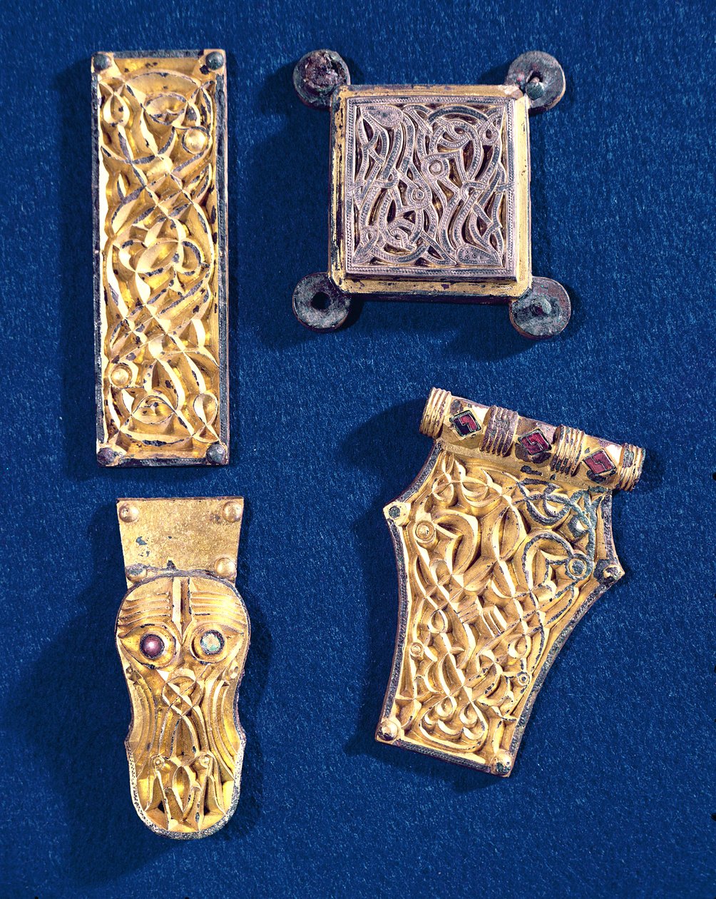 Broche y hebillas, del Tesoro de Vendel de Vendel Period