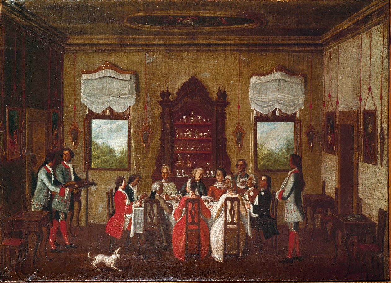 Recepción de la nobleza veneciana de Venetian School
