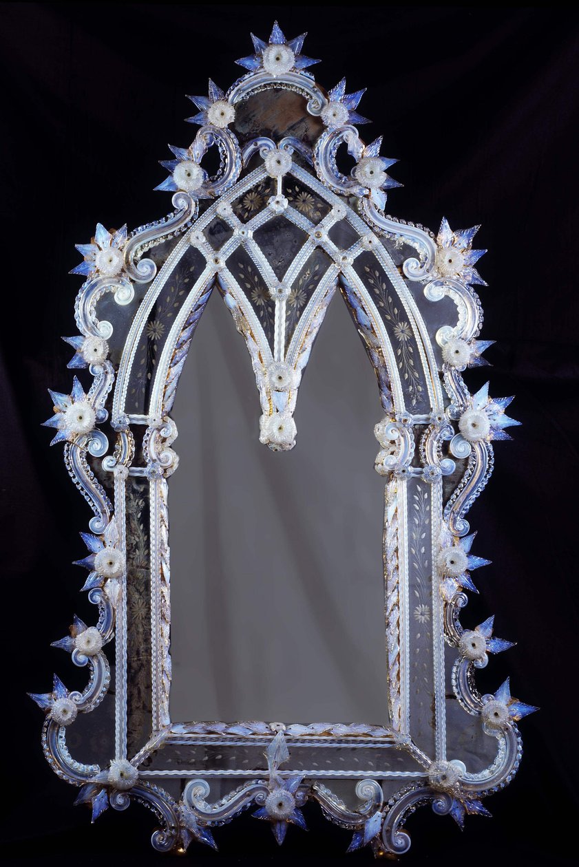 Espejo veneciano del siglo XVII. Colección privada de París de Venetian School