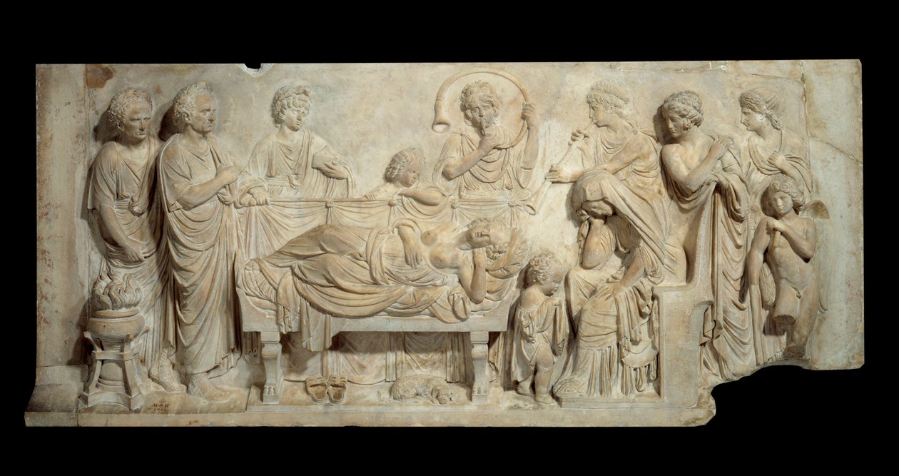 Ceremonia fúnebre en relieve de mármol en Venecia a principios del siglo XVI, París, Museo del Louvre de Venetian School