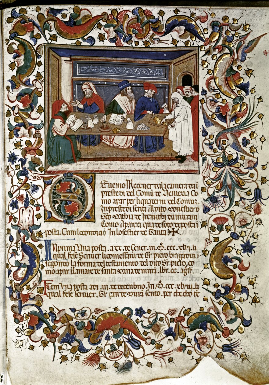 Los banqueros venecianos prestan dinero a los frailes de Venetian School