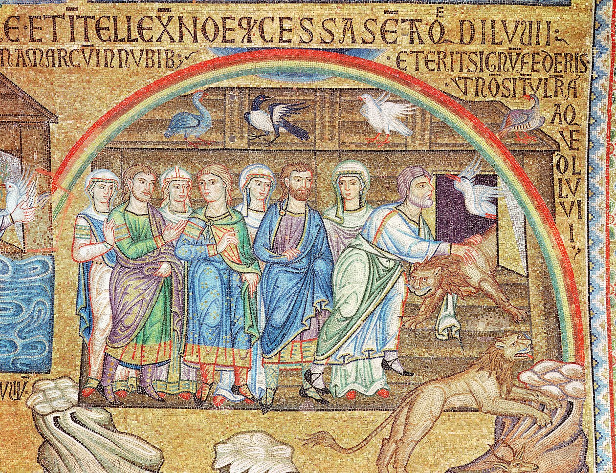 El diluvio, del Atrio, (detalle) de Byzantine School