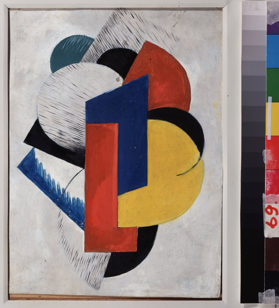 Composición constructivista, c.1920 (óleo sobre lienzo) de Vera Yefremova Pestel