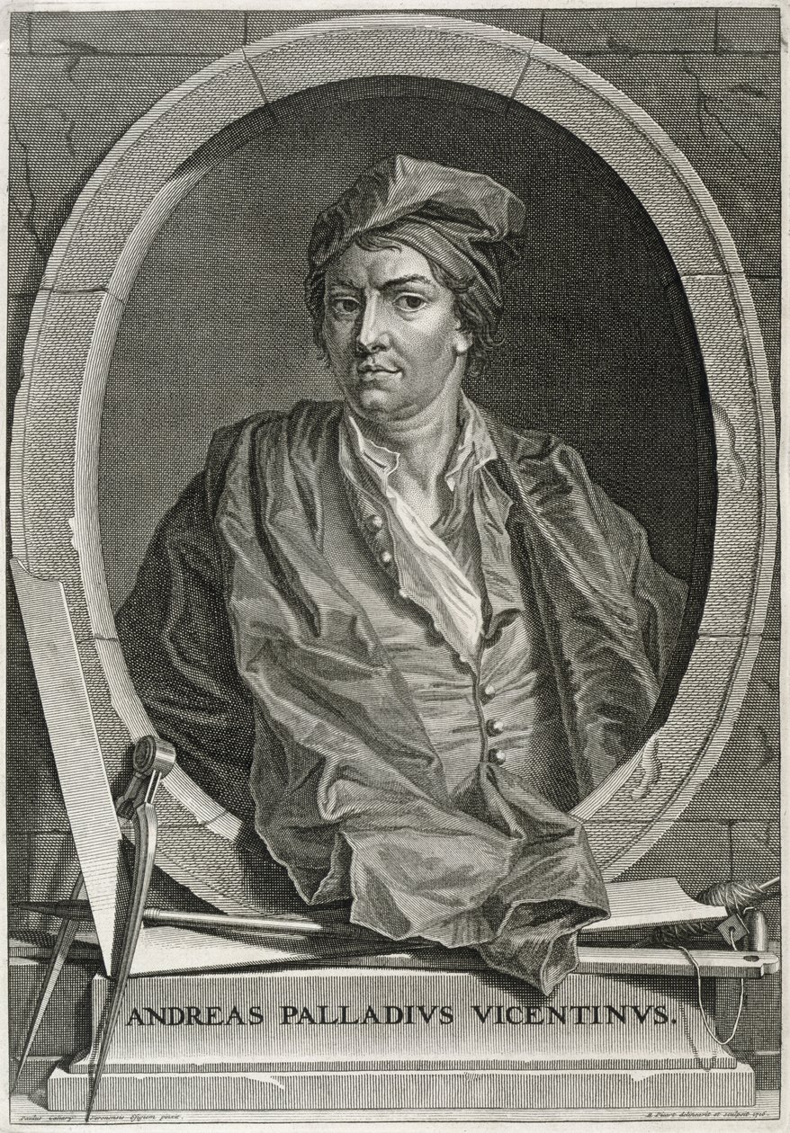 Andrea Palladio (1508-80) grabado por Bernard Picart (1673-1733) 1716 de Paolo Veronese