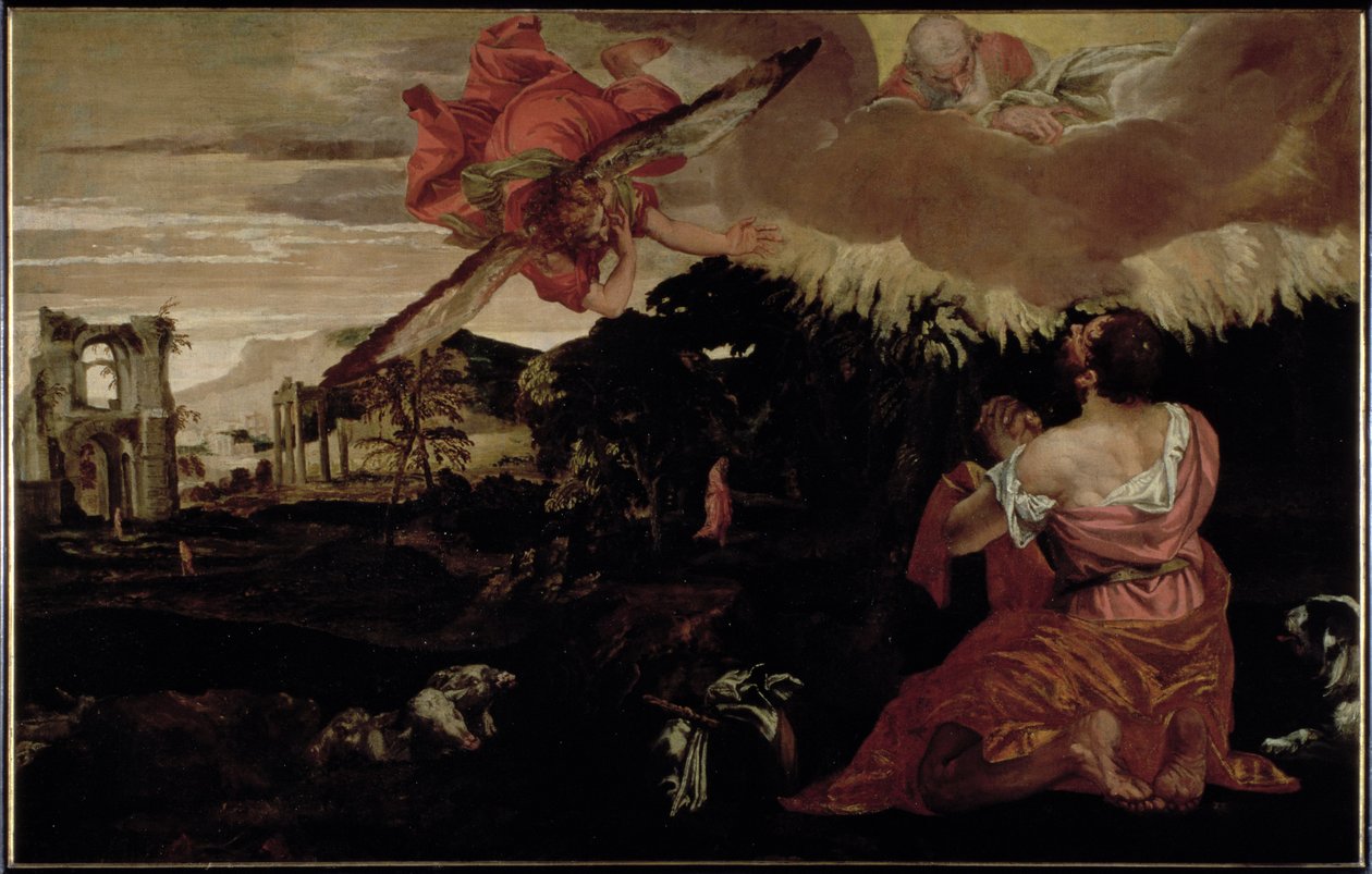 Moisés y la zarza ardiente de Paolo Veronese