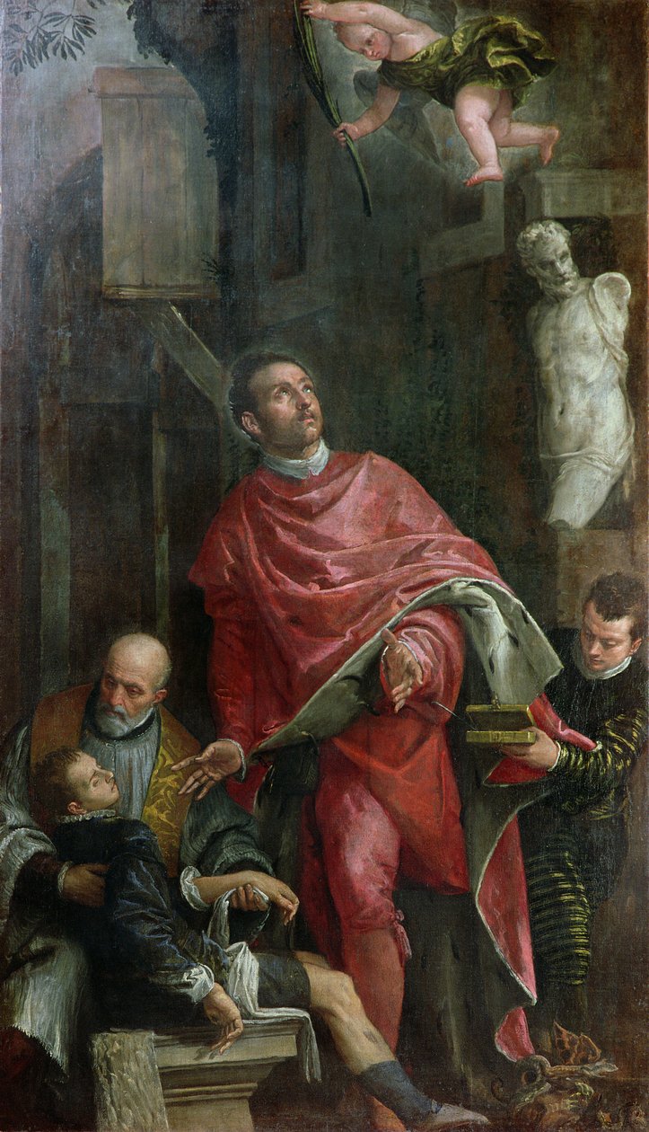 San Pantaleón curando a un niño, 1587 de Paolo Veronese