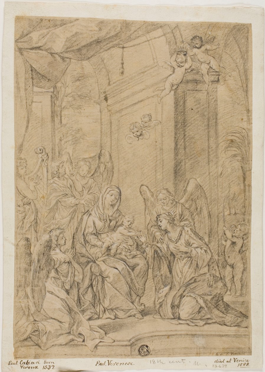 Matrimonio místico de Santa Catalina de Veronese (Paolo Caliari)