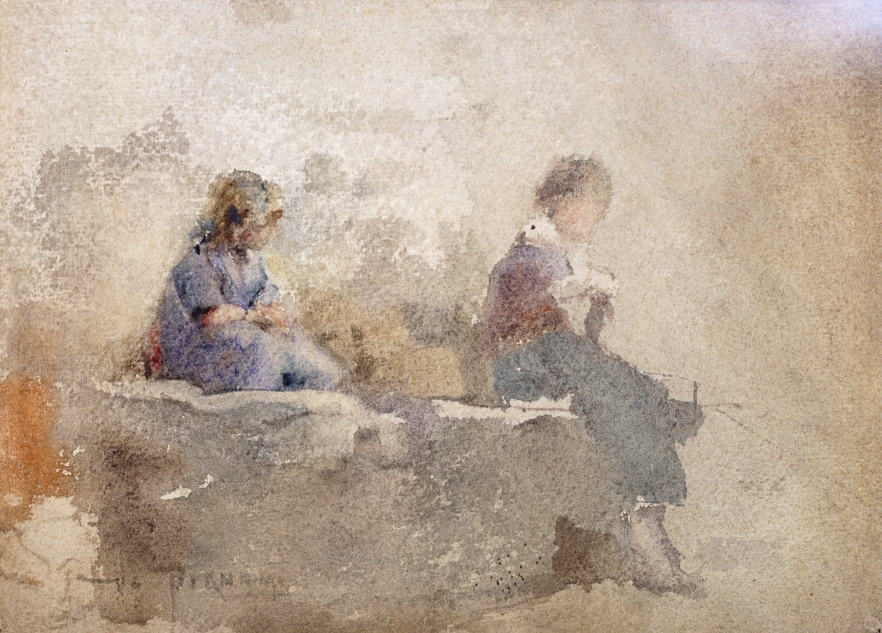 Dos mujeres jóvenes de Vespasiano Bignami