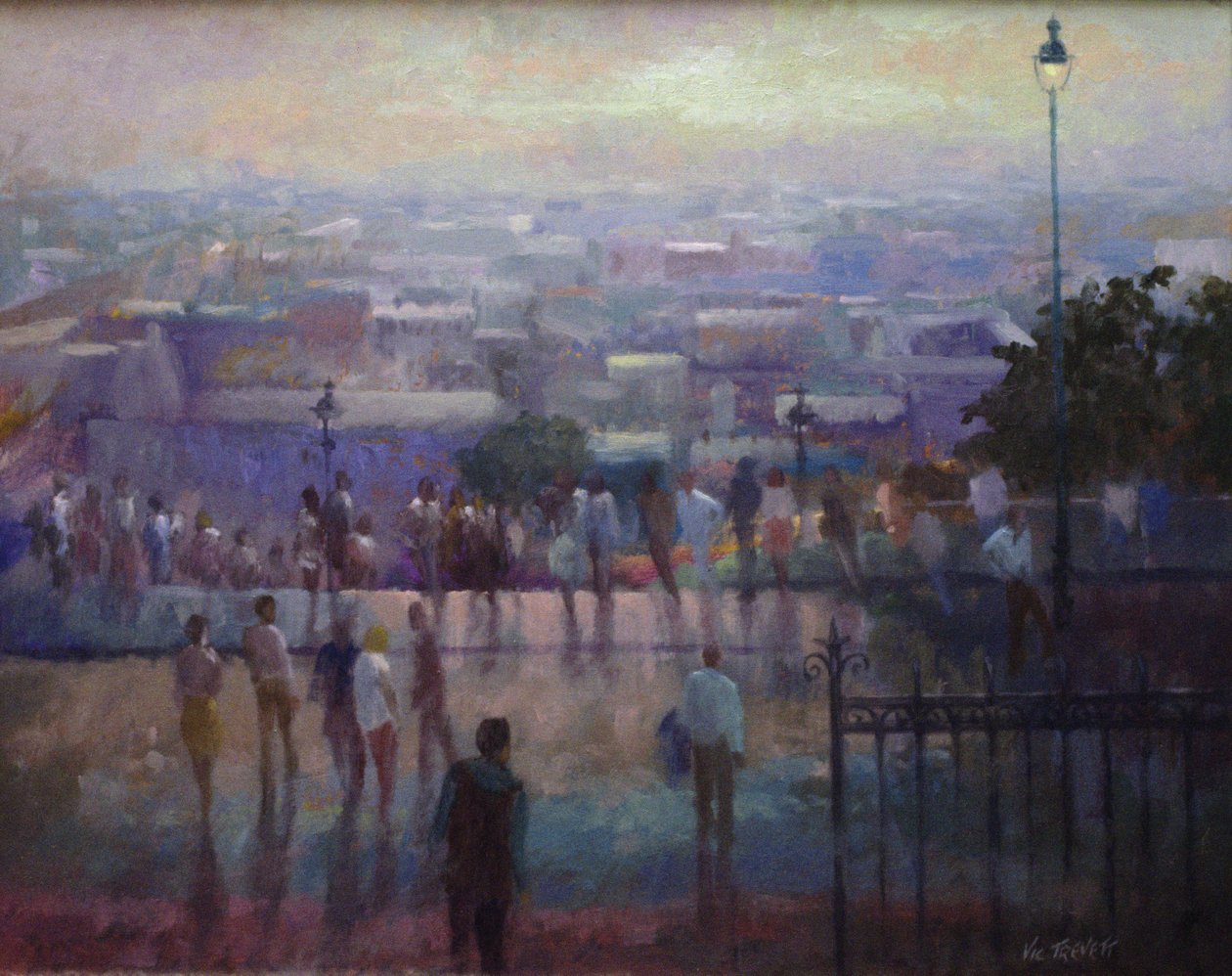Desde los escalones del Sacre Coeur, 1992 de Vic Trevett