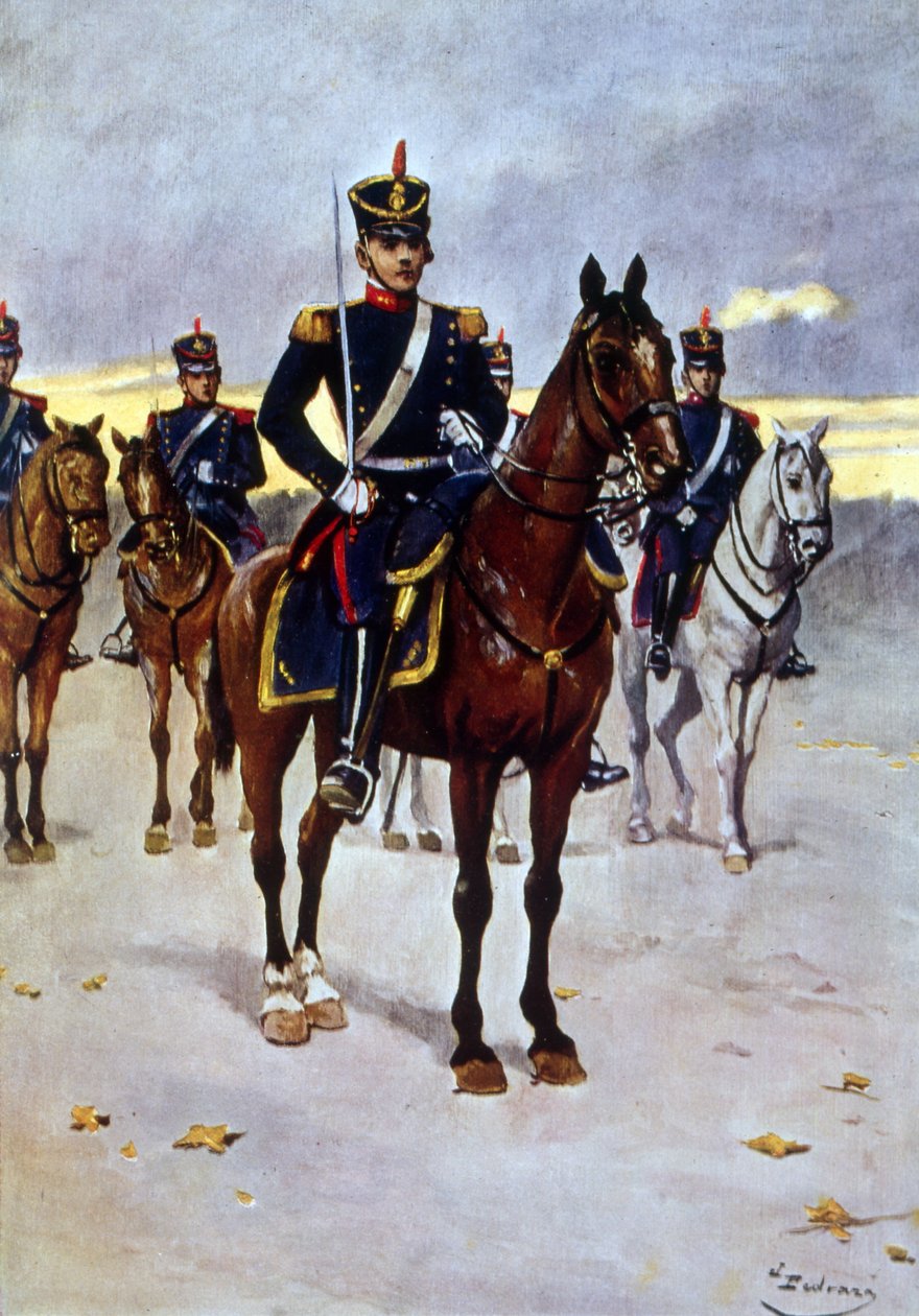 Oficial de granaderos montados del ejército argentino de Vicente Blasco Ibanez