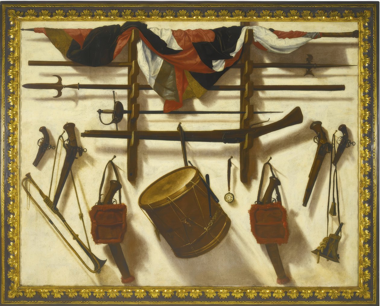 Trampantojo con un estante de armas de Vicente Victoria or Vitoria