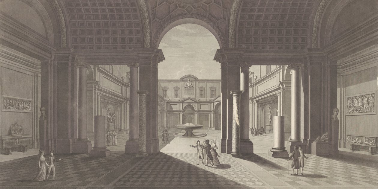 Vista del patio del Museo Pio-Clementino, de 