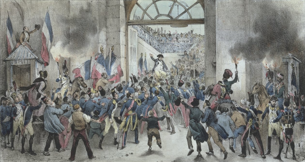 La llegada de Napoleón (1769-1821) a las Tullerías el 20 de marzo de 1815 de Victor Adam