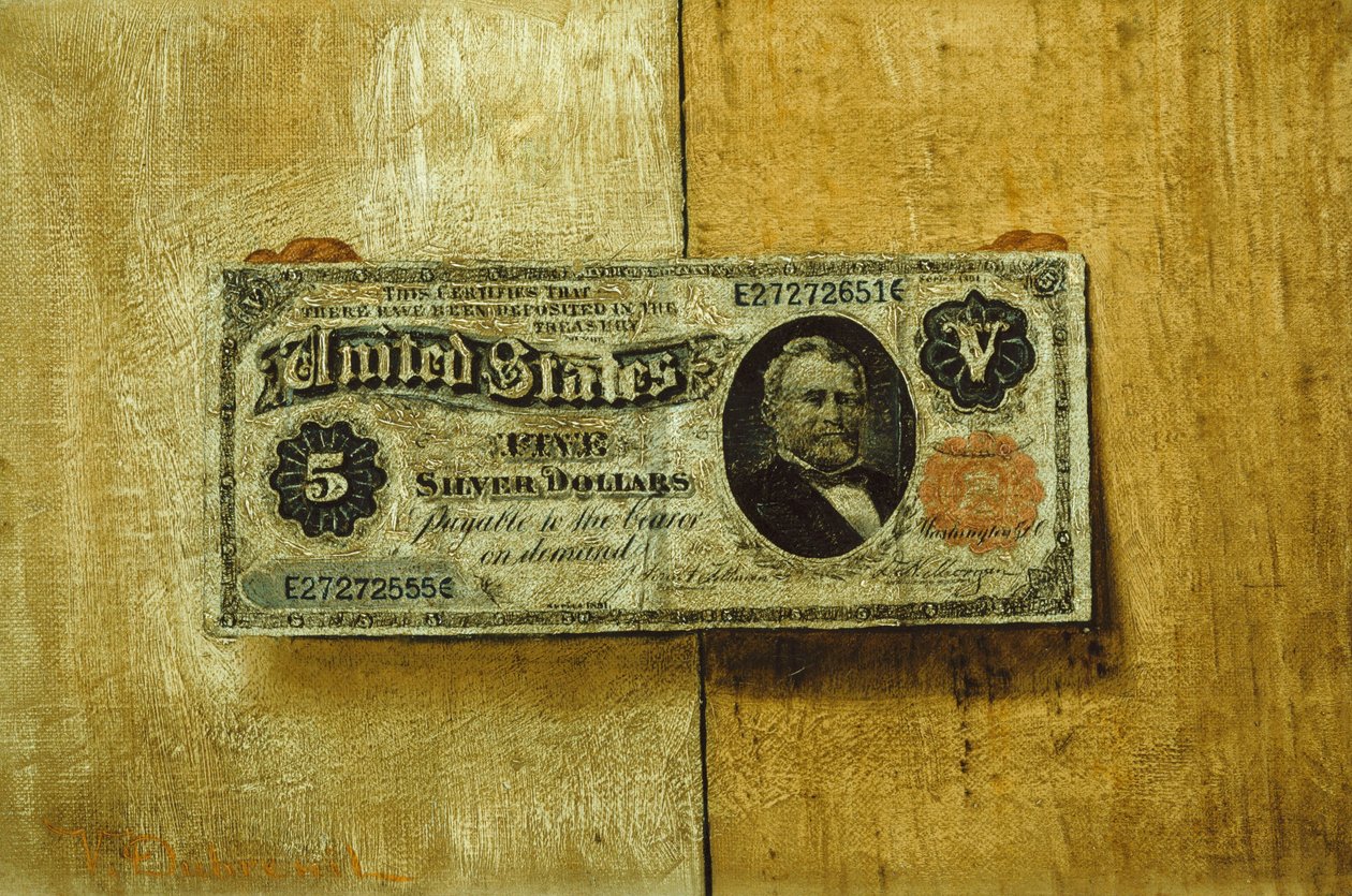 Billete de cinco dólares de Victor Dubreuil