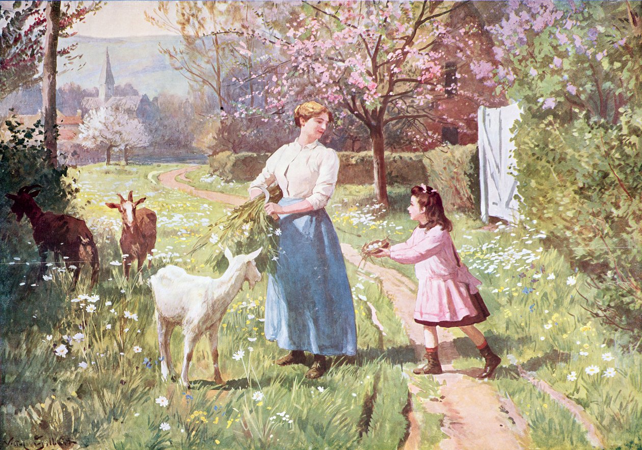 Huevos de Pascua en el campo, 1908 de Victor Gabriel Gilbert