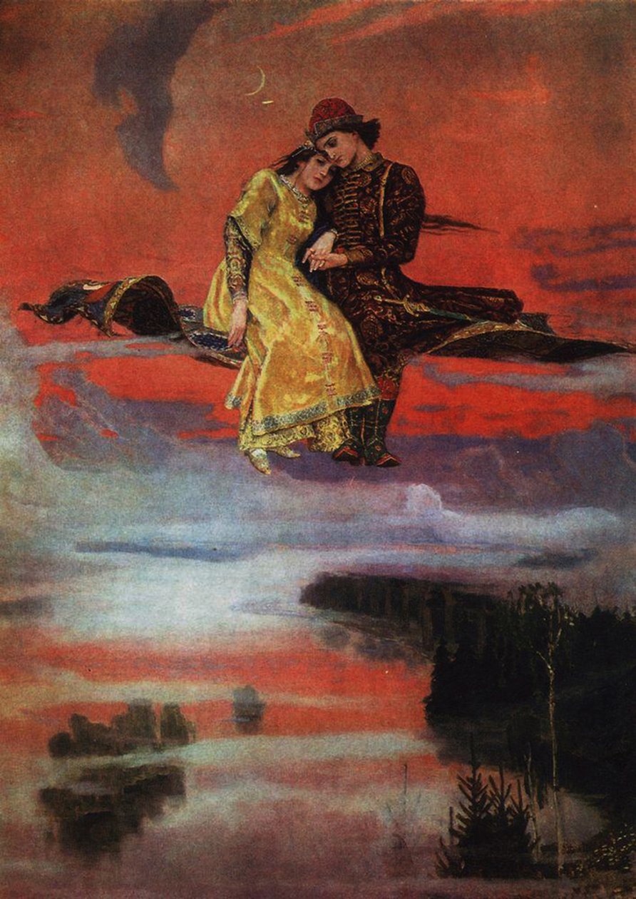 Alfombra voladora, 1919-20 de Victor Mikhailovich Vasnetsov