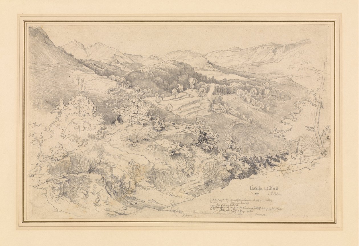 Vista desde Civitella, cerca de Olevano de Victor Paul Mohn