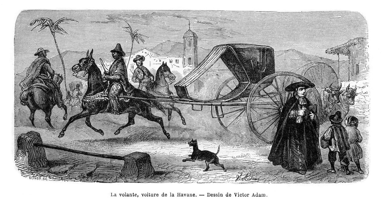 Carruaje, La Habana, Cuba, 1859 de Victor Adam