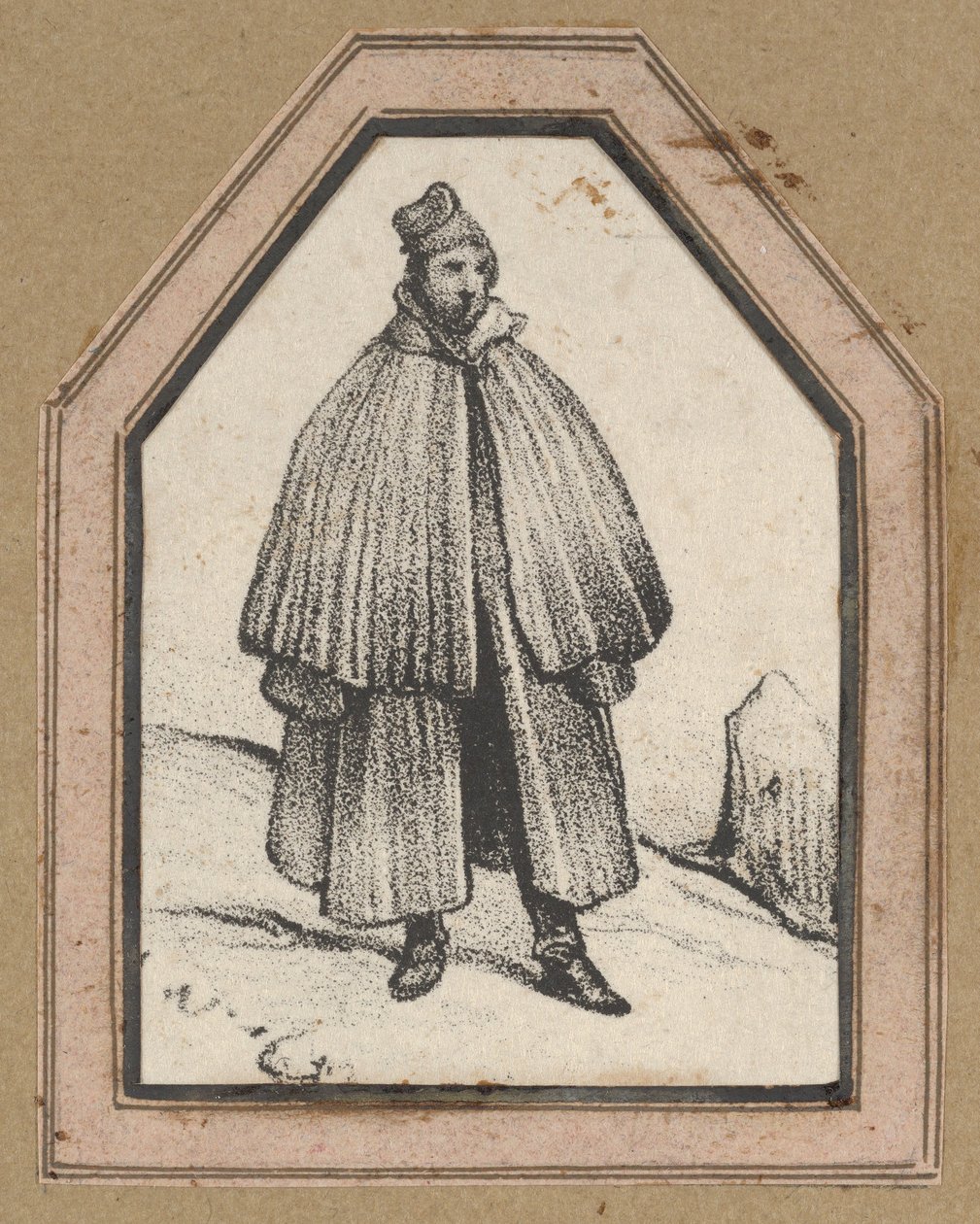 Hombre con capa de Victor Adam