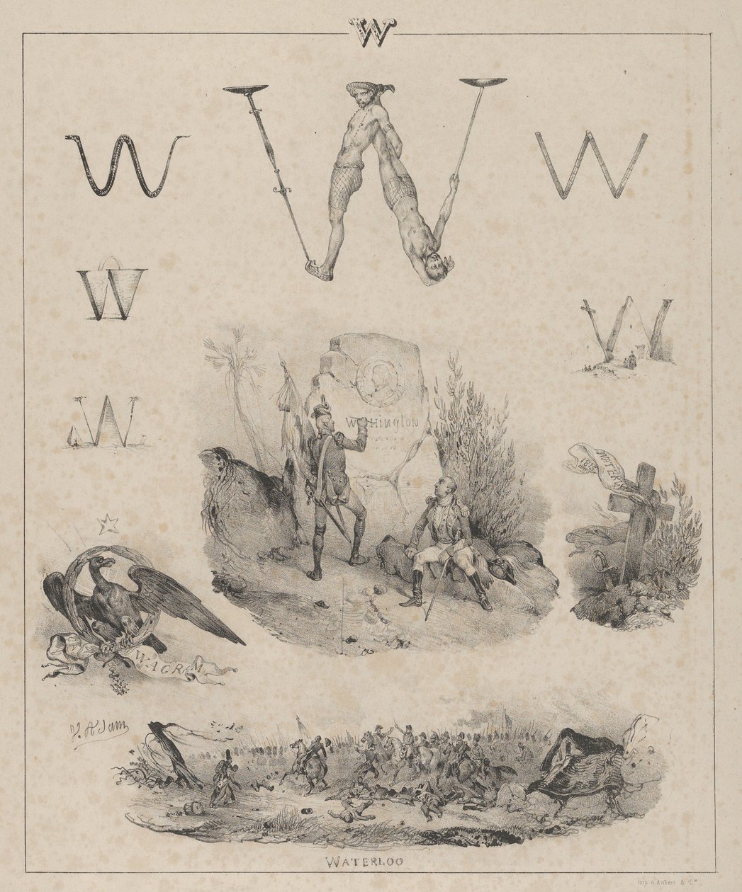 La letra W: Washington, Wagram, Waterloo de Victor Adam
