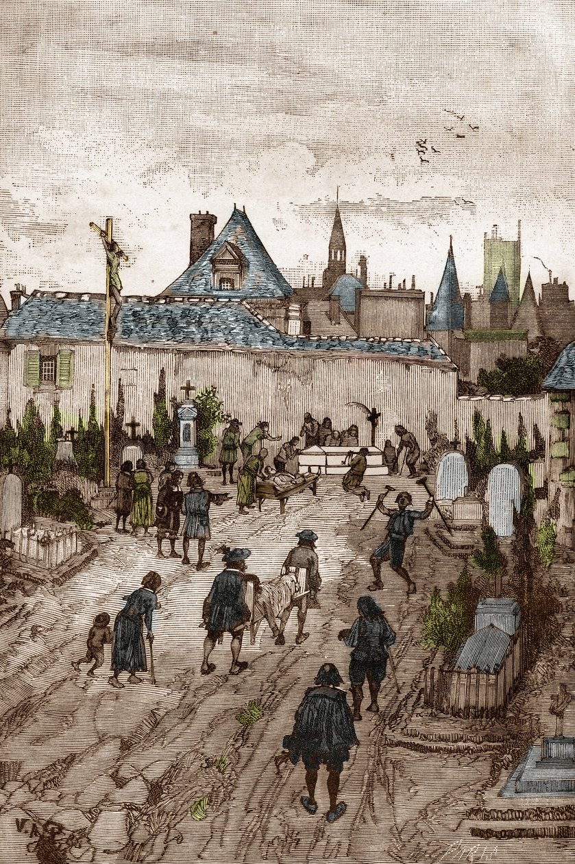 Convulsionario jansenista (o Saint Medard) (Trabajos de convulsiones) en el siglo XVIII: "los enfermos y enfermas van al cementerio de Saint-Medard (donde está la tumba del diácono François Paris) para ser gueris milagrosamente" (Prácticas convulsionnaire  de Victor Armand Poirson