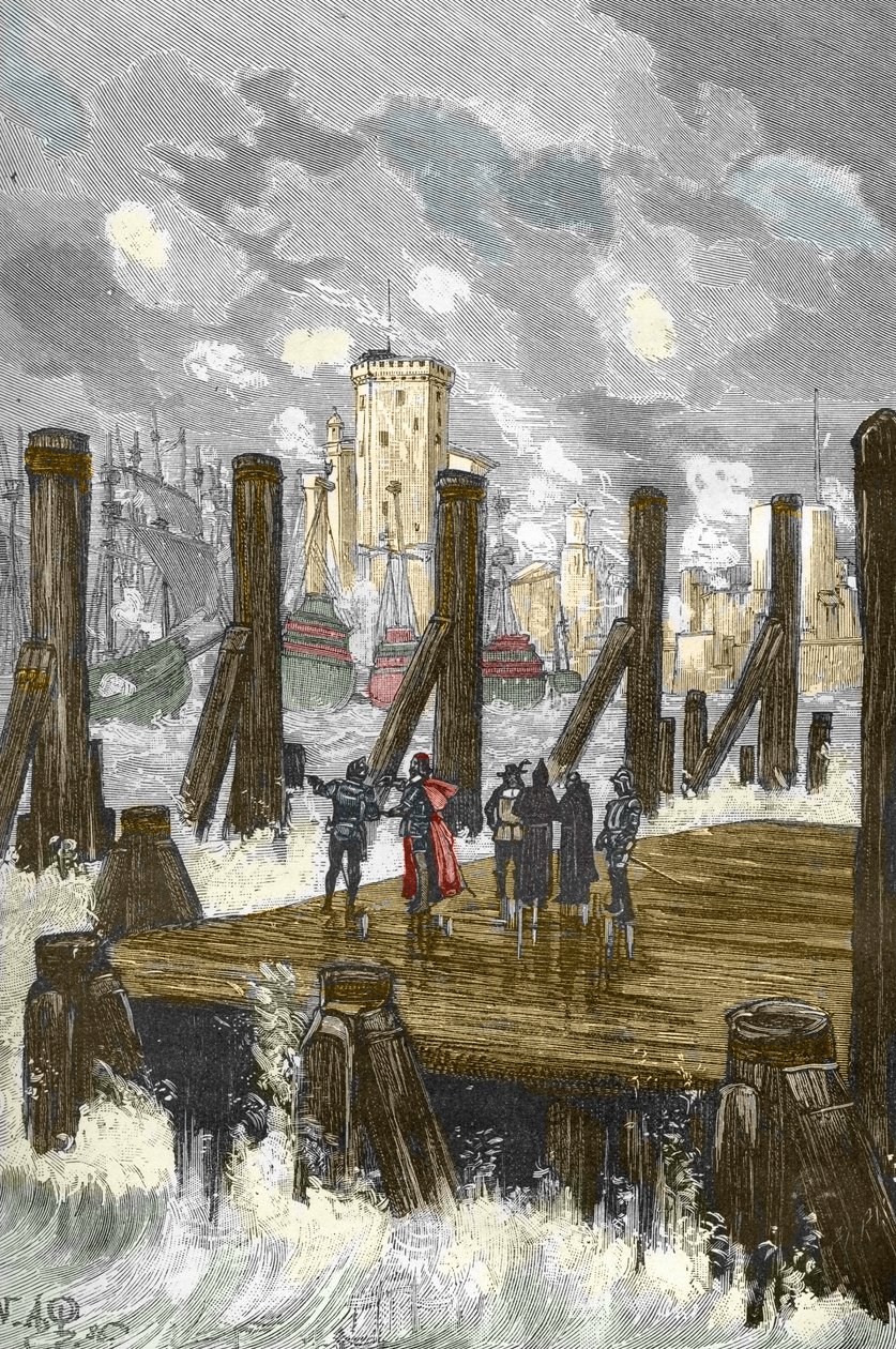Asedio de la Rochelle (1627-1628): "El cardenal de Richelieu (1585-1642) en la presa de La Rochelle, durante el asedio de la ciudad, place d