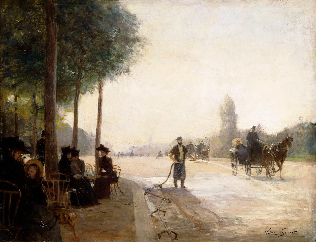 Los Campos Elíseos, París de Victor Gabriel Gilbert
