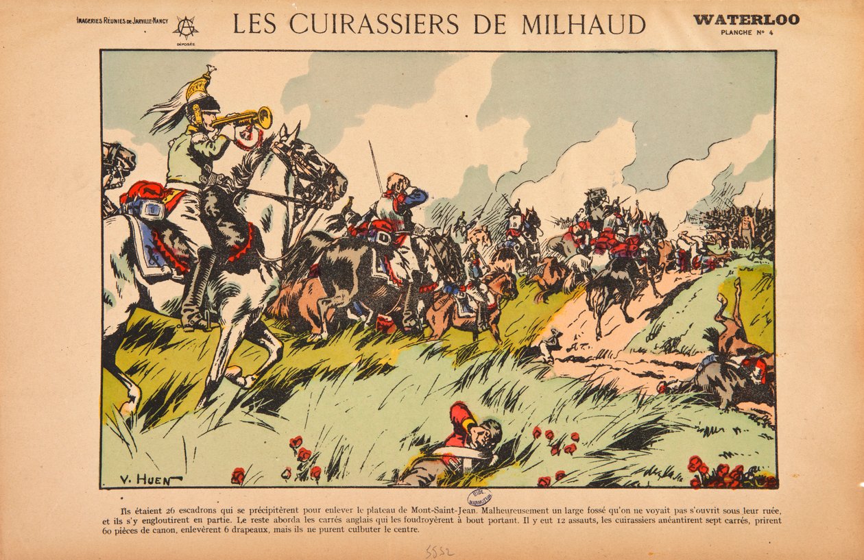 Los coraceros de Milhaud, Waterloo, c.1920 de Victor Huen
