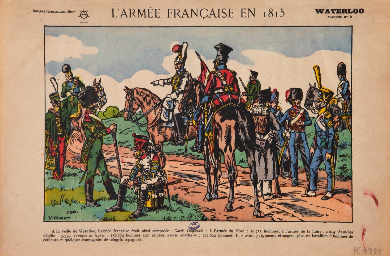 El ejército francés en 1815, Waterloo, c.1920 de Victor Huen