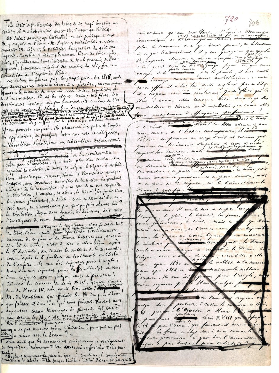 Página autógrafa de "Los Miserables" de Hugo. 1845-1861 (documentos (cartas)) de Victor Hugo