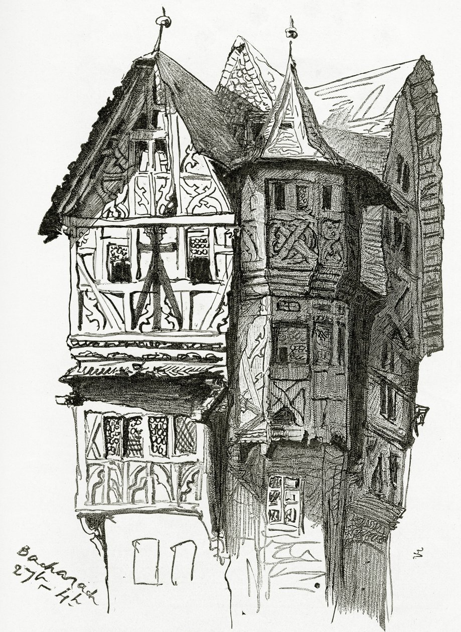 Casa en Bacharach en el río Rin (siglo XIX) de Victor Hugo
