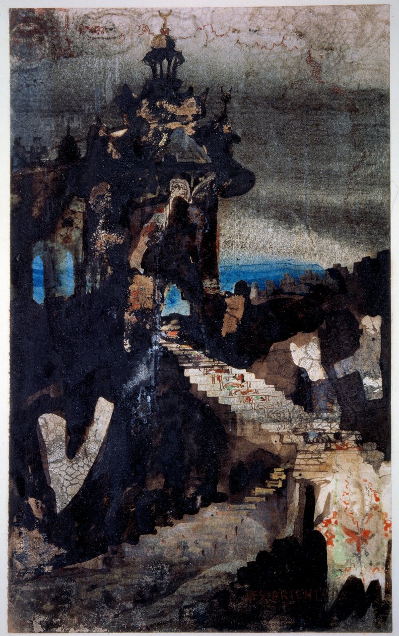Les Orientales. Dibujo a pluma, gouache y acuarela de Victor Hugo (1802-1885) de Victor Hugo