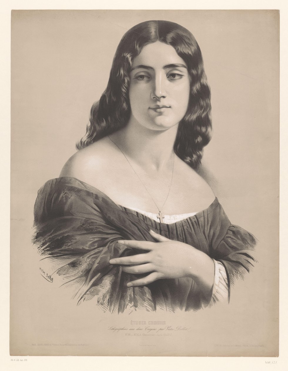 Atala Atala (Chateaubriant) (título sobre objeto) Estudios de artistas seleccionados (título de la serie) Etudes choisies (título de la serie sobre el objeto) de Victor Jean François Dollet