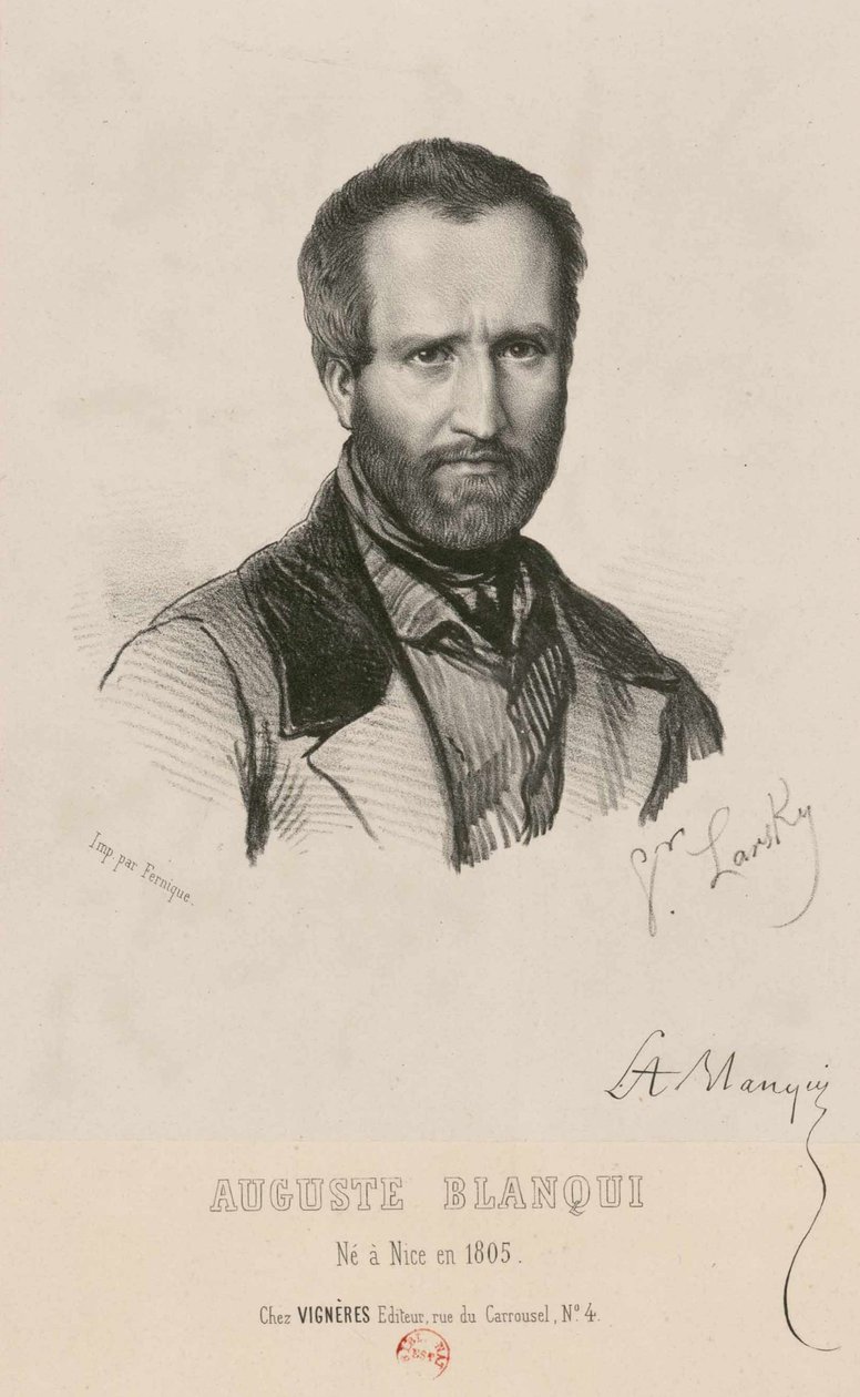 Retrato de Louis-Auguste Blanqui 1805-1881, 1849 de Victor Larsky