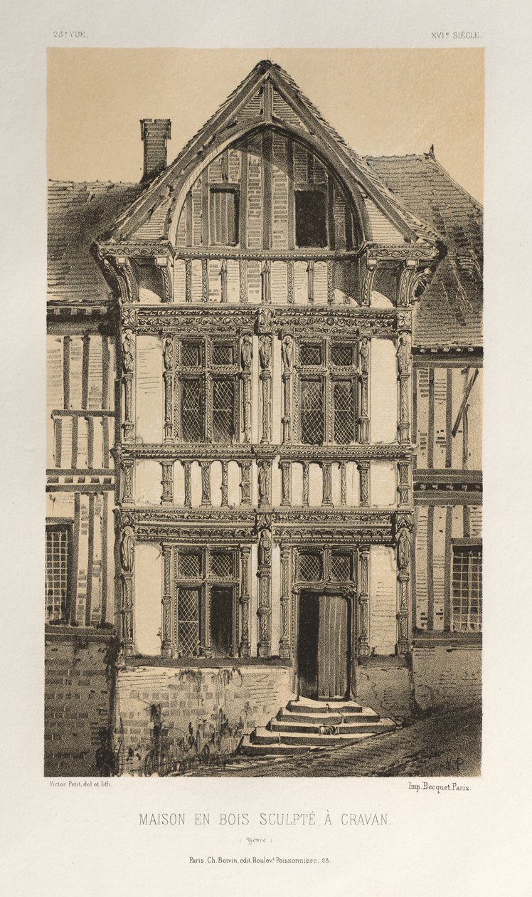 Pl. 25, Maison En Bois Sculpte A Cravan Yonne de Victor Petit
